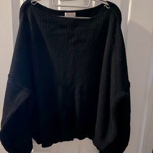 Pink lily sweater - black